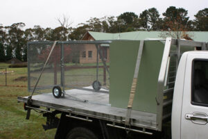 Standard chicken tractor flatbed truck