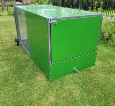 chook rental program coop with backyard model tractor